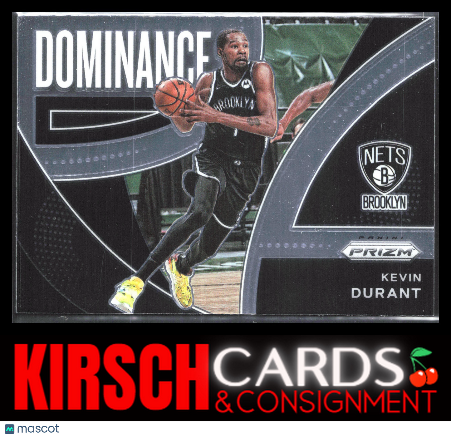 Kevin Durant 2021-22 Panini Prizm #4 Dominance Brooklyn Nets