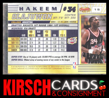 Hakeem Olajuwon 1996-97 Bowman's Best #15 Houston Rockets