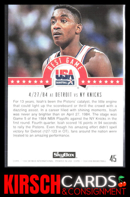 Isiah Thomas 1994 SkyBox USA #45 USA