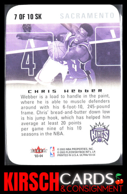 Chris Webber 2003-04 Ultra #7 SK Scoring Kings Sacramento Kings