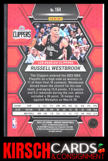 Russell Westbrook 2022-23 Panini Mosaic #164 Los Angeles Clippers