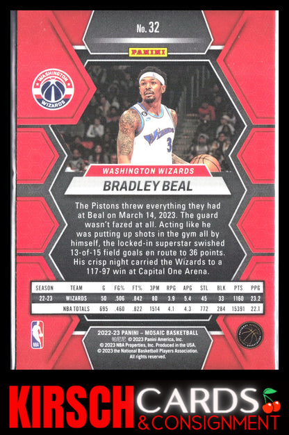 Bradley Beal 2022-23 Panini Mosaic #32 Washington Wizards