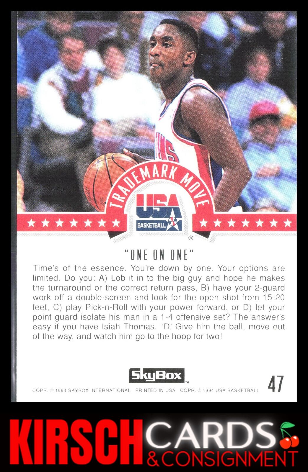 Isiah Thomas 1994 SkyBox USA #47 USA