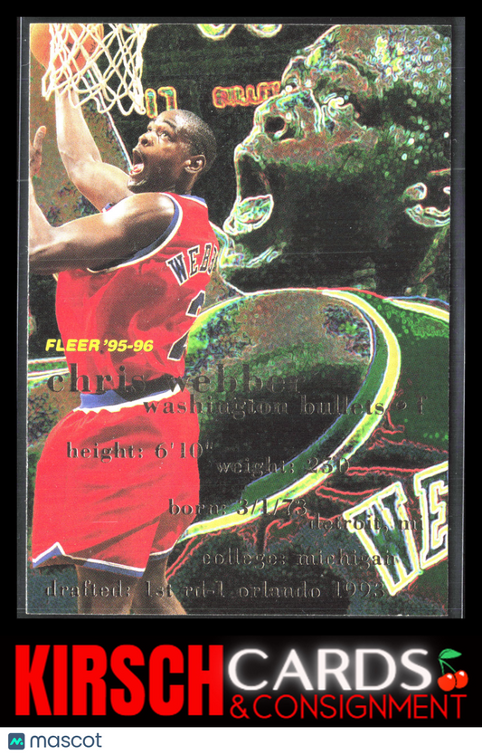 Chris Webber 1995-96 Fleer #197 Washington Bullets