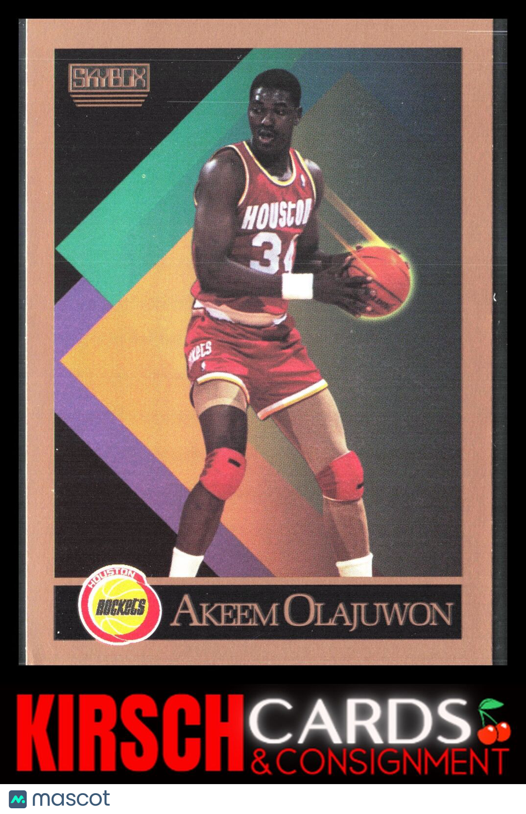 Akeem Olajuwon 1990-91 SkyBox #110 Houston Rockets