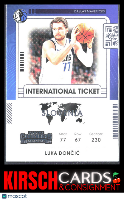 Luka Doncic 2021-22 Panini Contenders #9 International Ticket Dallas Mavericks