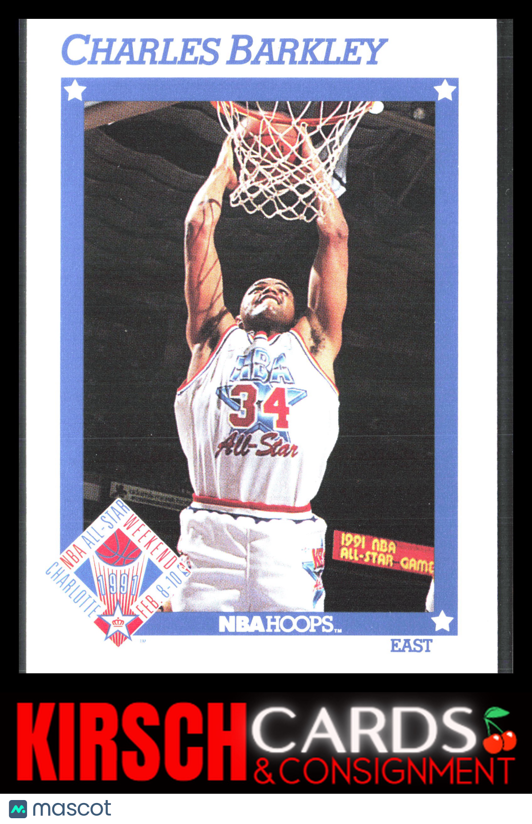 Charles Barkley 1991-92 Hoops #248 Philadelphia 76ers