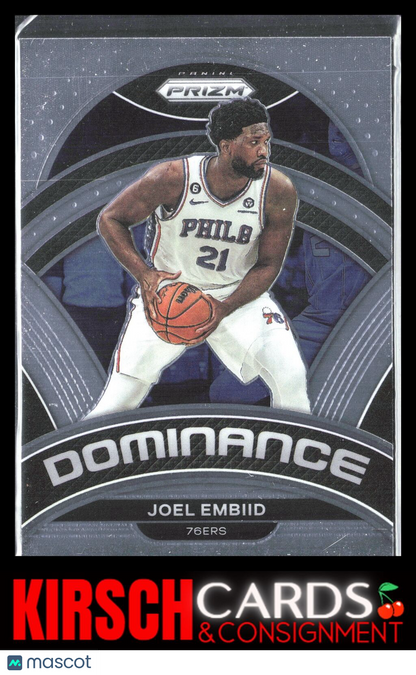 Joel Embiid 2022-23 Panini Prizm #12 Dominance Philadelphia 76ers