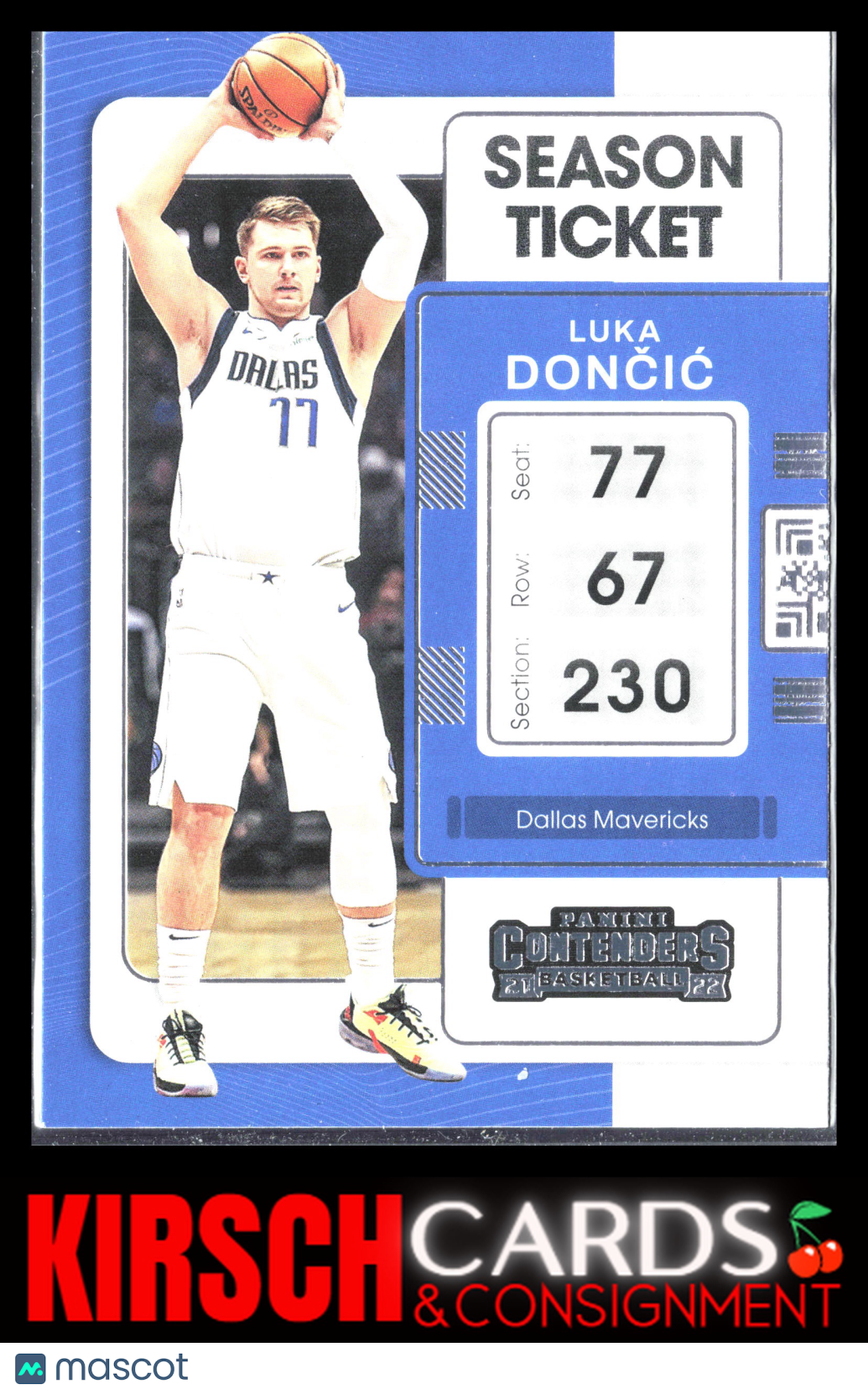 Luka Doncic 2021-22 Panini Contenders #18 Dallas Mavericks