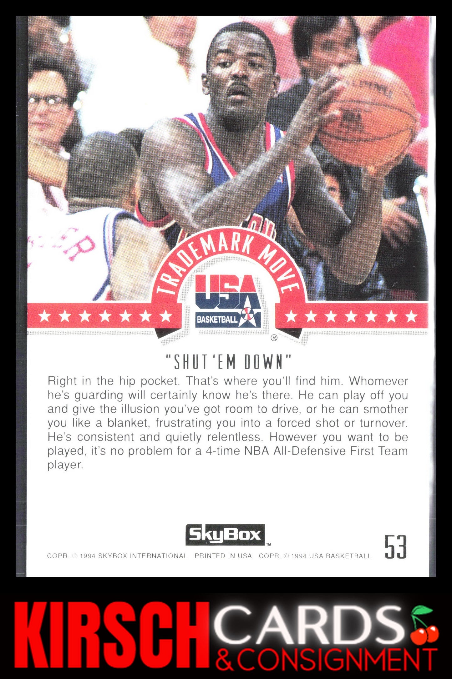 Joe Dumars 1994 SkyBox USA #53 USA