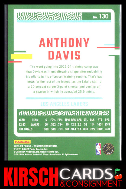 Anthony Davis 2023-24 Donruss #130 Los Angeles Lakers