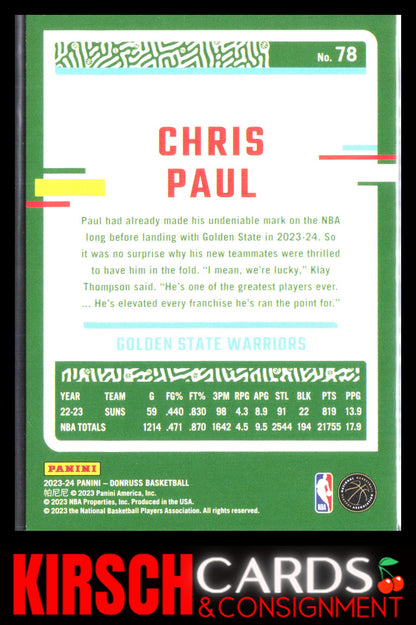 Chris Paul 2023-24 Donruss #78 Golden State Warriors