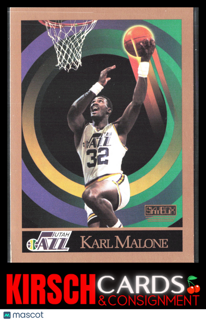 Karl Malone 1990-91 SkyBox #282 Utah Jazz