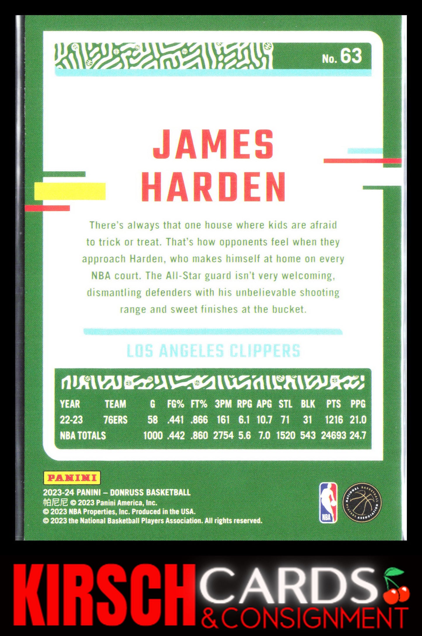 James Harden 2023-24 Donruss #63 Los Angeles Clippers