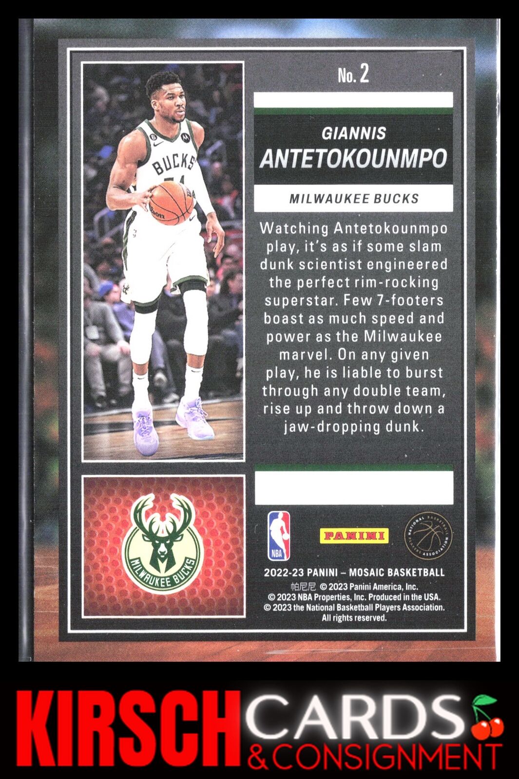 Giannis Antetokounmpo 2022-23 Panini Mosaic #2 Jam Masters Milwaukee Bucks