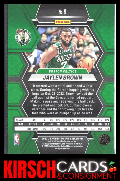 Jaylen Brown 2022-23 Panini Mosaic #9 Boston Celtics