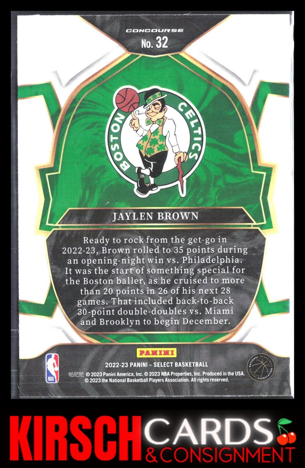 Jaylen Brown 2022-23 Panini Select #32 Blue (Retail Base) Boston Celtics