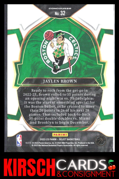 Jaylen Brown 2022-23 Panini Select #32 Blue (Retail Base) Boston Celtics