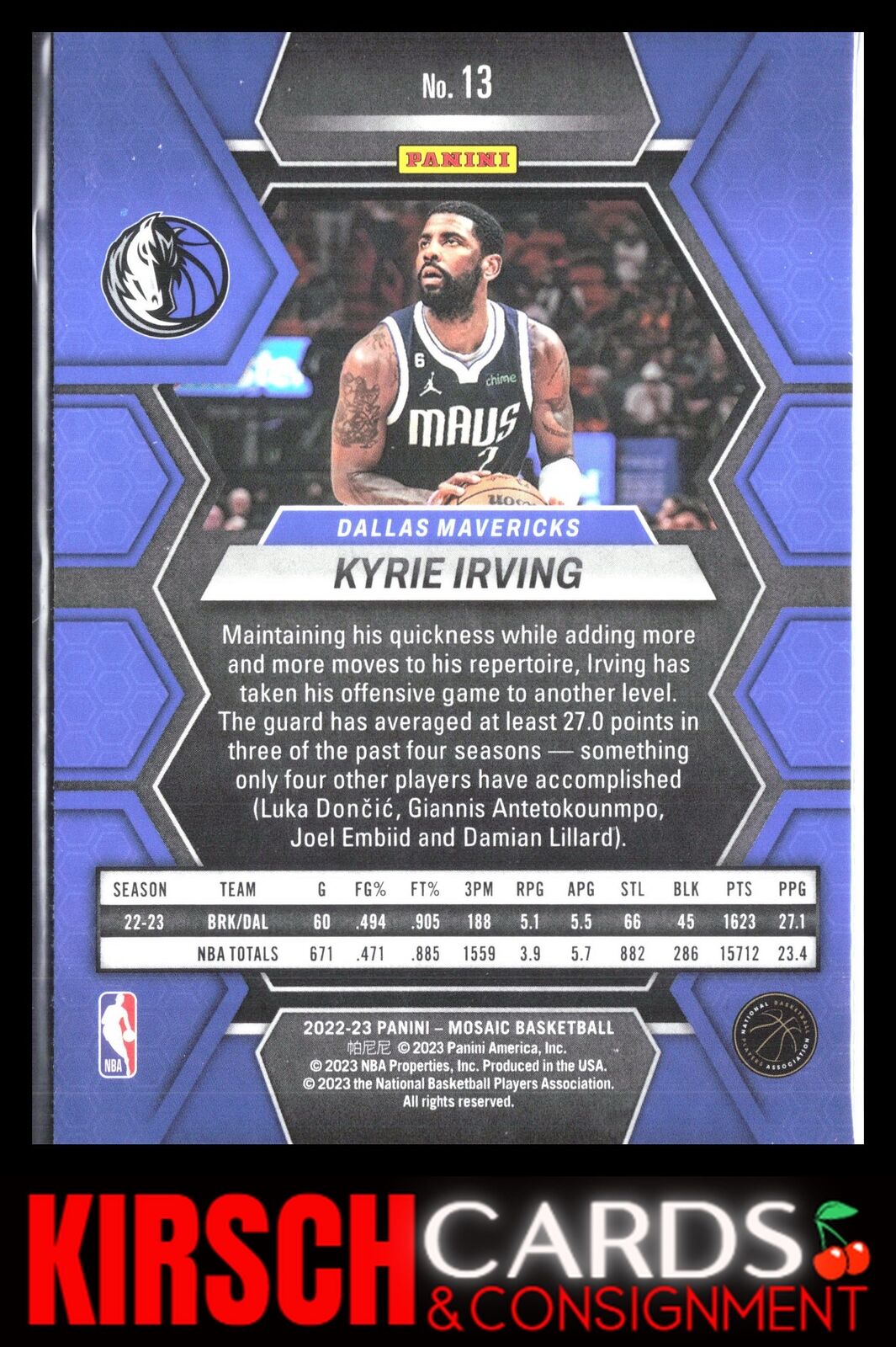 Kyrie Irving 2022-23 Panini Mosaic #13 Dallas Mavericks