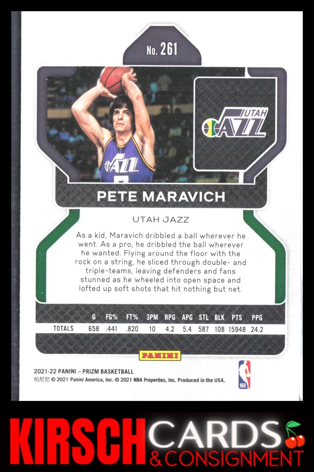 Pete Maravich 2021-22 Panini Prizm #261 Utah Jazz