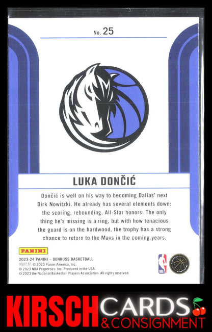 Luka Doncic 2023-24 Donruss #25 Franchise Features Dallas Mavericks