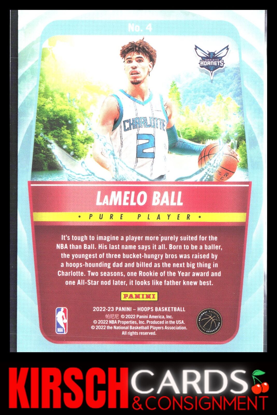 LaMelo Ball 2022-23 Hoops #4 Pure Players Charlotte Hornets