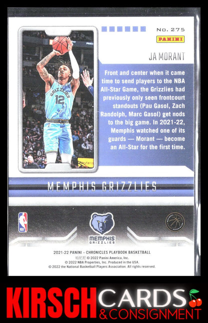 Ja Morant 2021-22 Panini Chronicles #275 Memphis Grizzlies