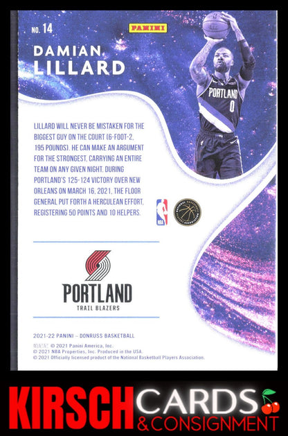 Damian Lillard 2021-22 Donruss #14 Complete Players Portland Trail Blazers