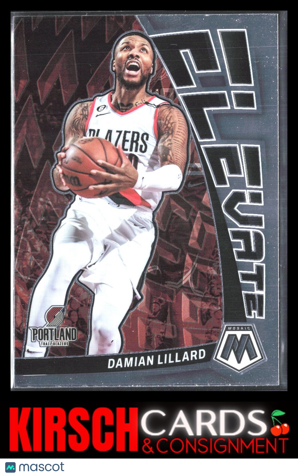 Damian Lillard 2022-23 Panini Mosaic #17 Elevate Portland Trail Blazers