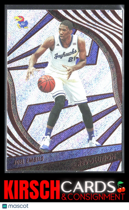 Joel Embiid 2022 Panini Chronicles Draft Picks #65 Revolution Kansas Jayhawks