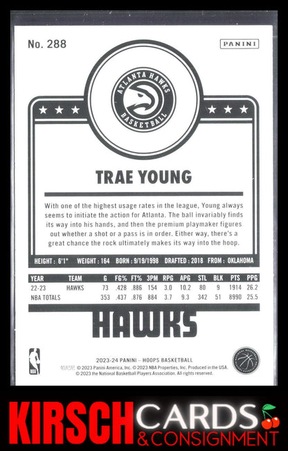 Trae Young 2023-24 Hoops Winter #288 Atlanta Hawks