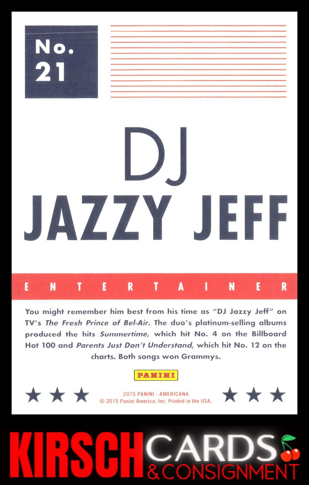 DJ Jazzy Jeff 2015 Panini Americana #21