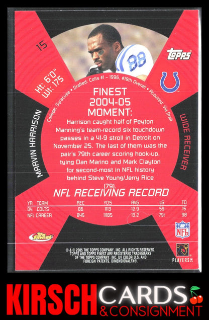 Marvin Harrison 2005 Finest #15 Indianapolis Colts