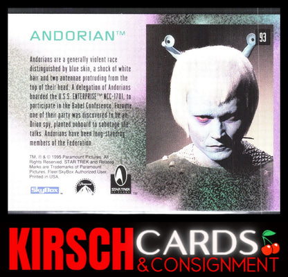 Andorian Alien Preview 1995 SkyBox 30 Years of Star Trek Phase One #93