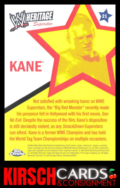 Kane 2007 Topps Chrome Heritage II WWE #21