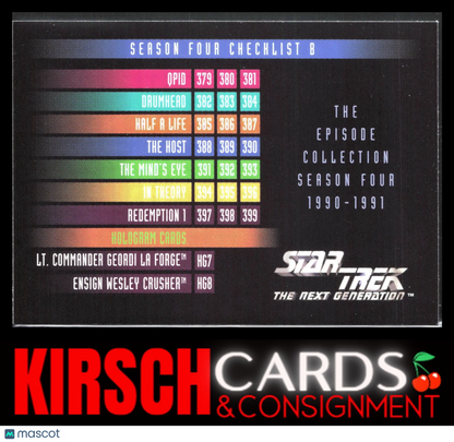 Season Four Checklist B 1996 SkyBox Star Trek: The Next Generation Season 4 #401