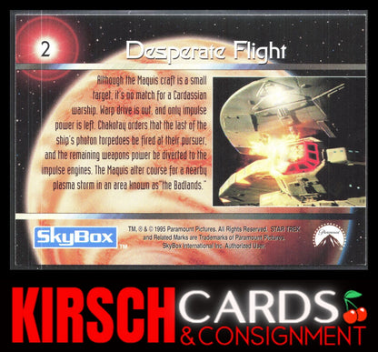 Desperate Flight 1995 SkyBox Star Trek: Voyager Season One Series One #2