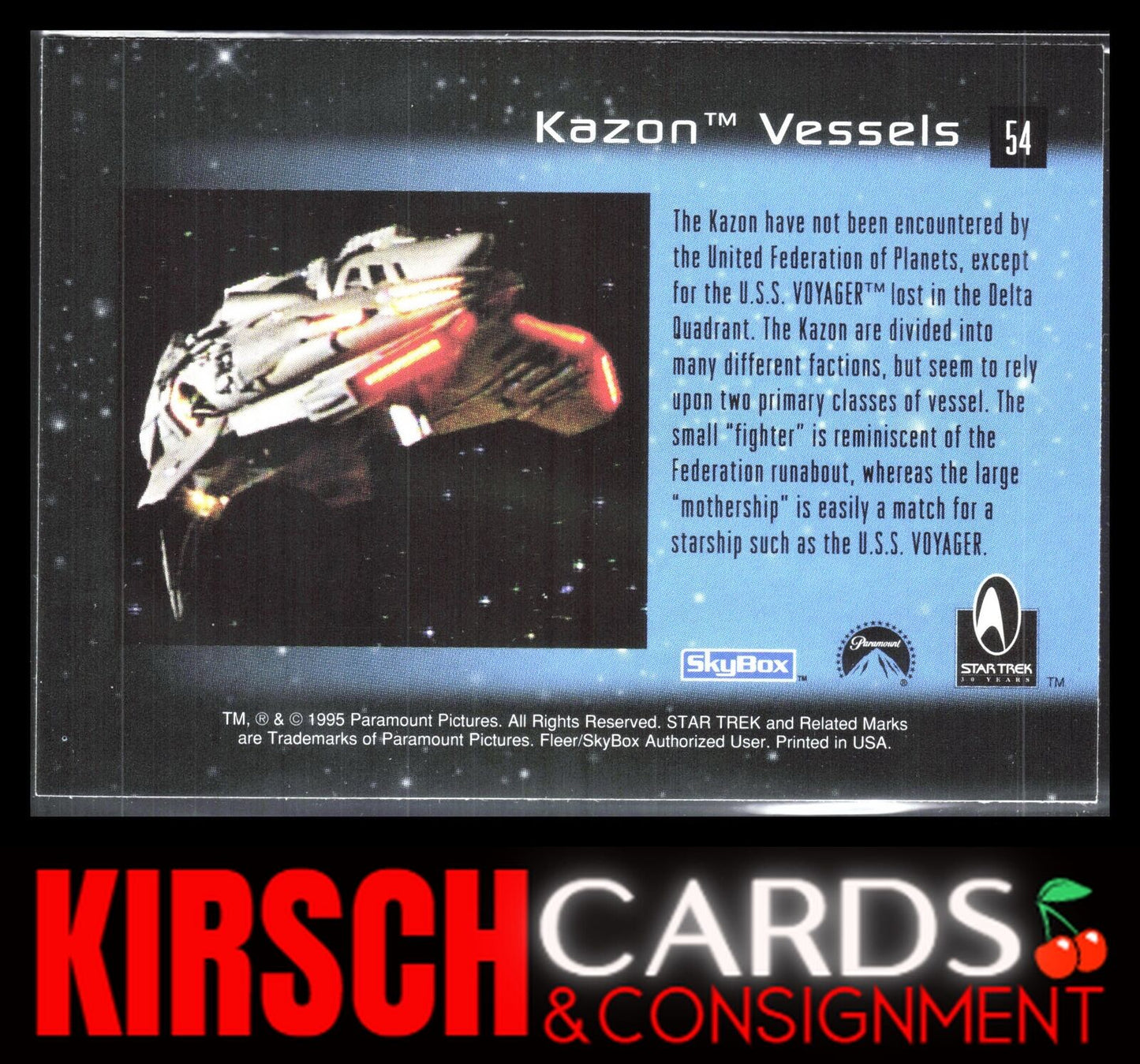 Kazon Vessels Ships 1995 SkyBox 30 Years of Star Trek Phase One #54