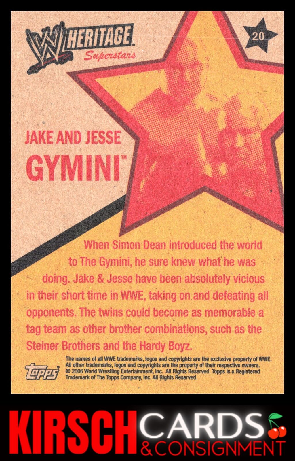 Jake and Jesse Gymini 2006 Topps Heritage II WWE #20