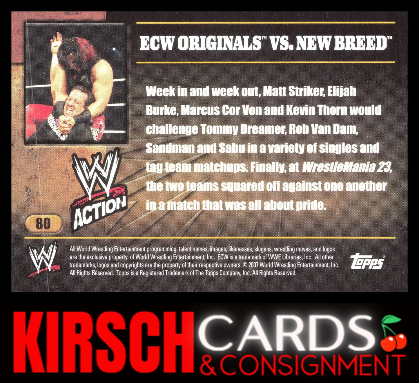 ECW Originals Vs New Breed 2007 Topps Action WWE #80