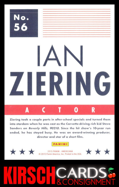 Ian Ziering 2015 Panini Americana #56