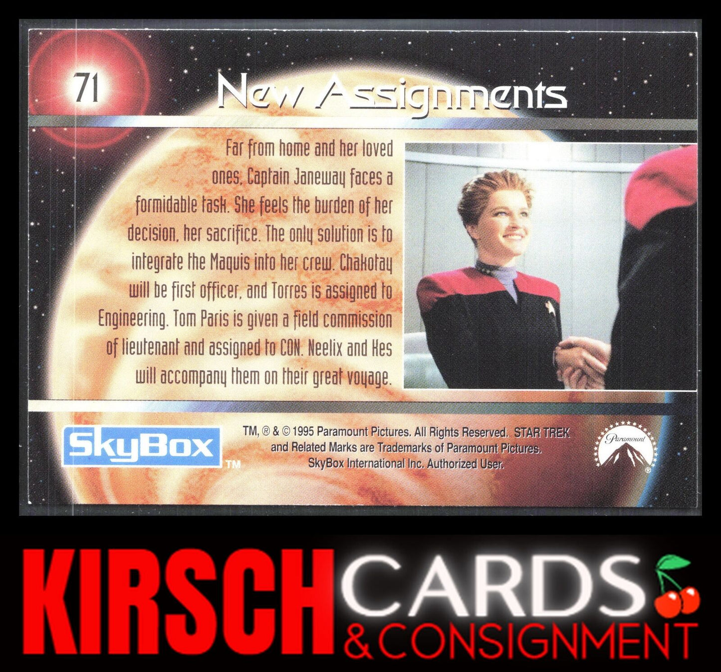 New Assignments 1995 SkyBox Star Trek: Voyager Season One Series One #71