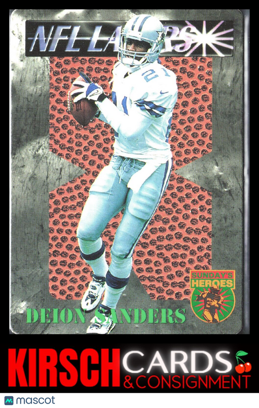 Deion Sanders 1996 Score Board NFL Lasers #SH9 Sunday's Heroes Dallas Cowboys