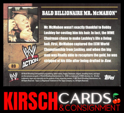 Bald Billionare Mr. McMahon 2007 Topps Action WWE #89