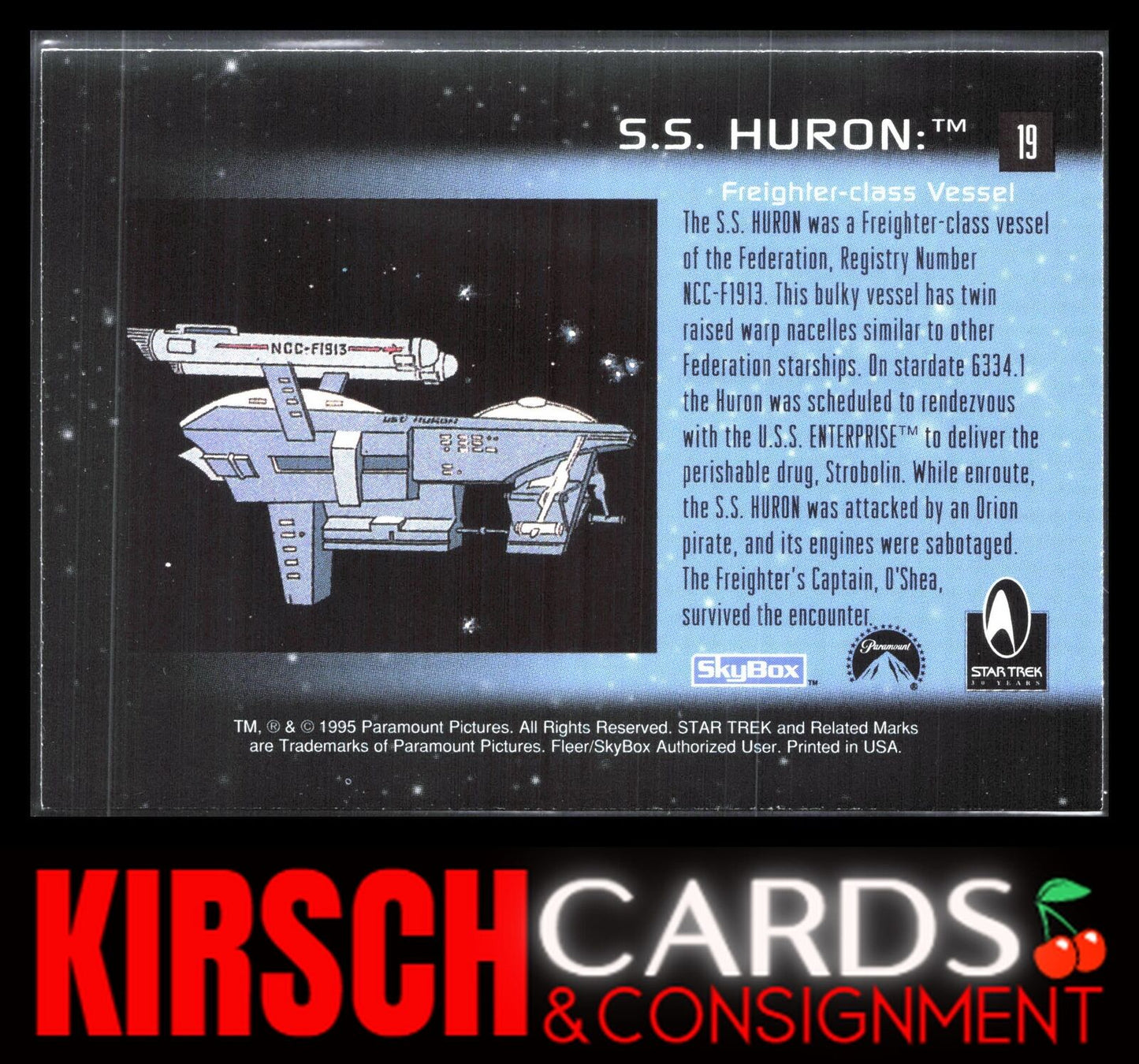 S.S. Huron 1995 SkyBox 30 Years of Star Trek Phase One #19