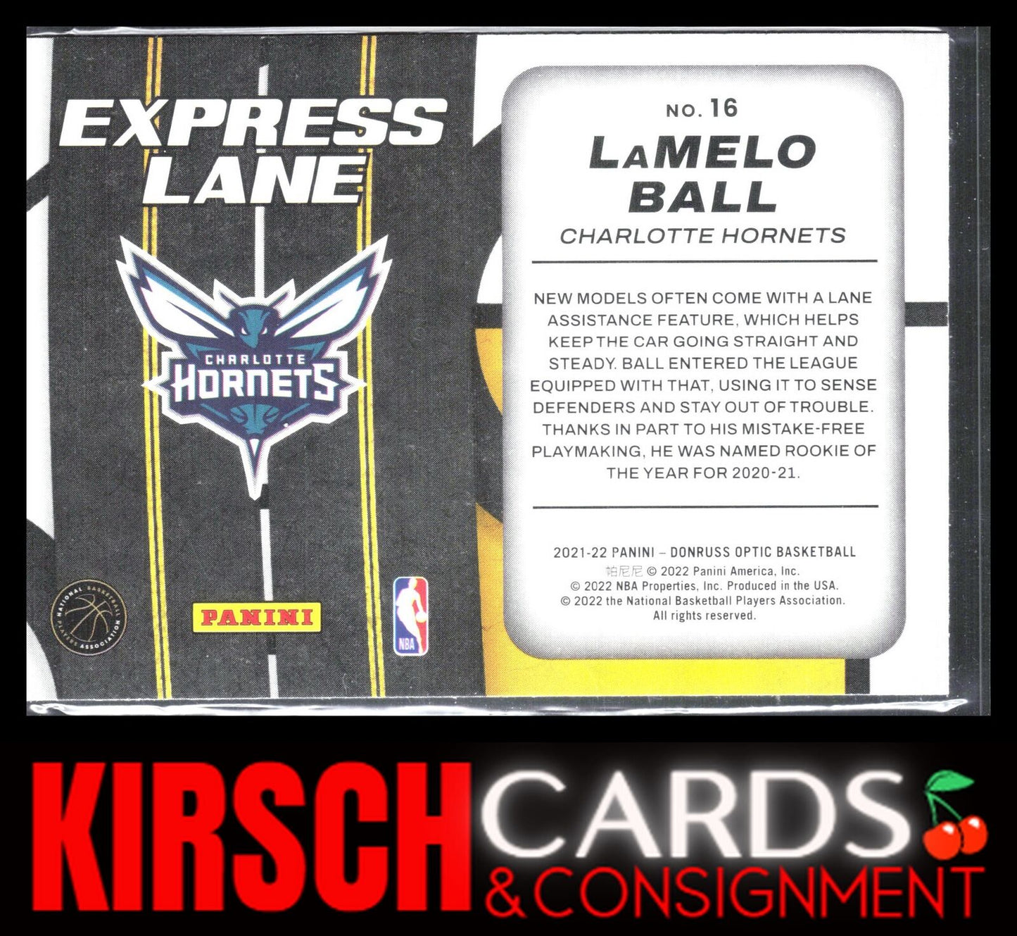 LaMelo Ball 2021-22 Donruss Optic #16 Express Lane Charlotte Hornets