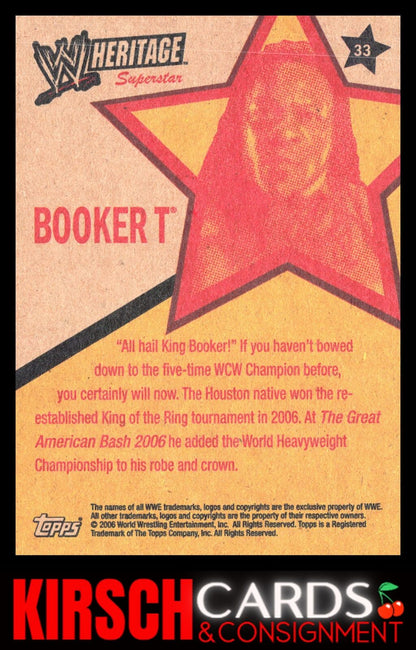 Booker T 2006 Topps Heritage II WWE #33