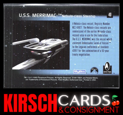 U.S.S. Merrimac Ships 1995 SkyBox 30 Years of Star Trek Phase One #40