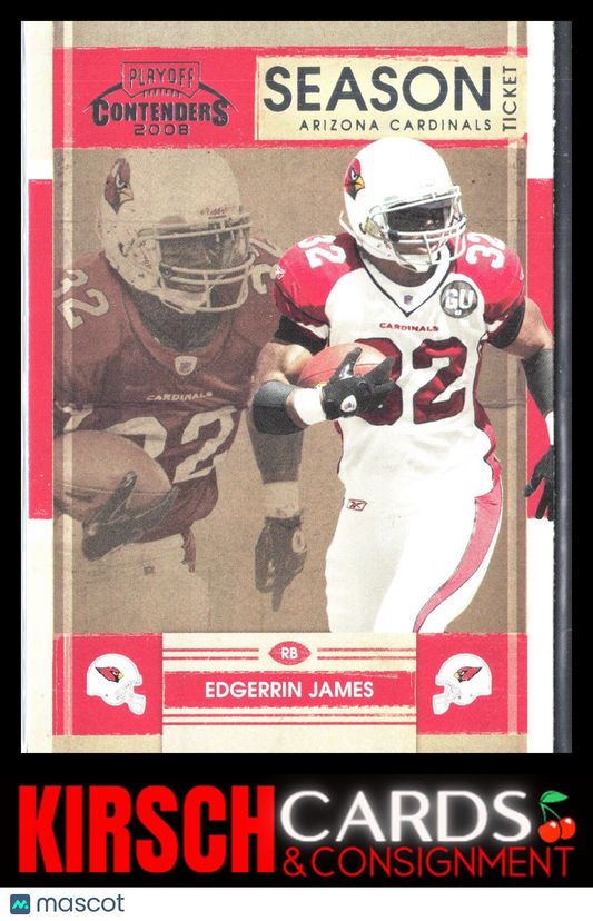 Edgerrin James 2008 Playoff Contenders #4 Arizona Cardinals