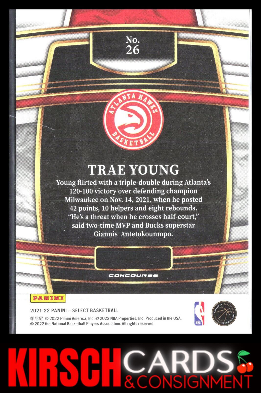 Trae Young 2021-22 Panini Select #26 Blue (Retail Base) Atlanta Hawks